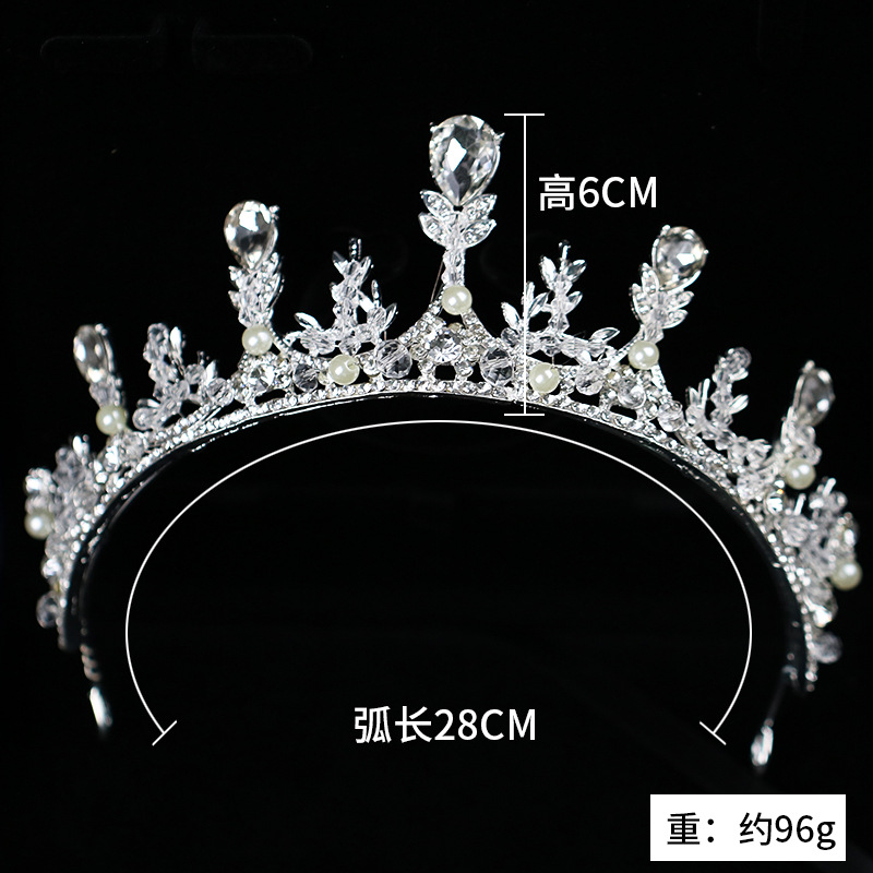 Tuoming New Wheat Headdress Bridal Wedding Headdress Crown Headband Birthday Banquet Crystal Crown Accessories Tuoming New Wheat Headdress Bridal Wedding Headdress Crown Headband Birthday Banquet Crystal Crown Accessories