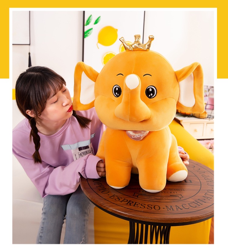 2022 New Soft Elephant Plush Toy Cartoon Crown Elephant Doll Doll Children's Birthday Gifts 2022 New Soft Elephant Plush Toy Cartoon Crown Elephant Doll Doll Children's Birthday Gifts