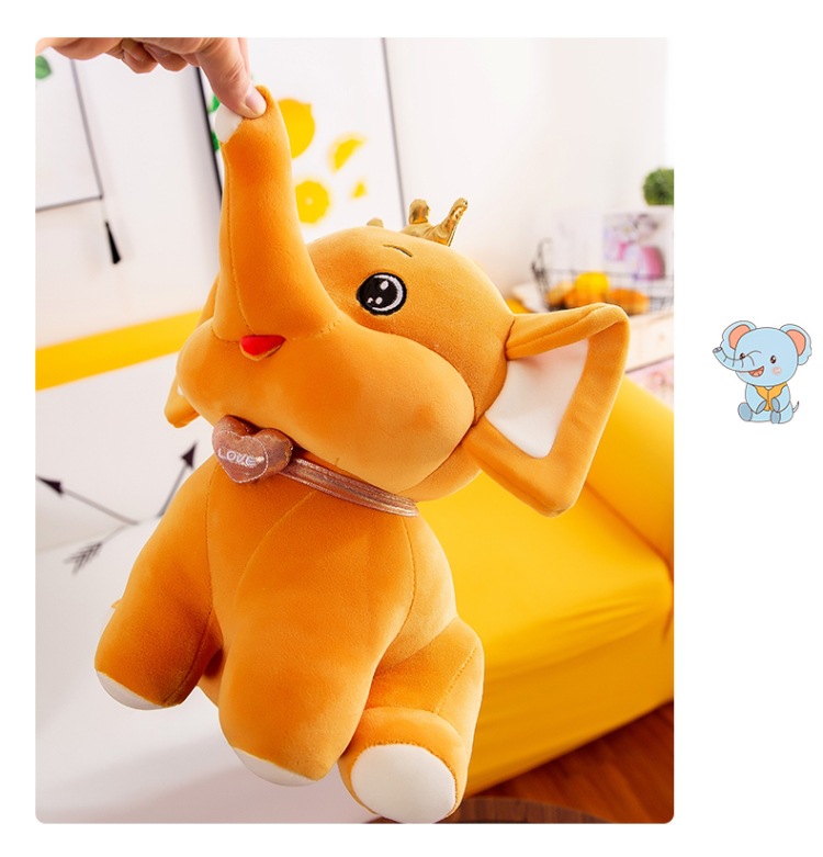 2022 New Soft Elephant Plush Toy Cartoon Crown Elephant Doll Doll Children's Birthday Gifts 2022 New Soft Elephant Plush Toy Cartoon Crown Elephant Doll Doll Children's Birthday Gifts