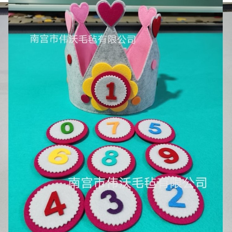 Factory Popular Crown Made of Hair Felt Decorative Children&#039;s Cartoon Birthday Hat Pattern Adjustable Style Can Be Customized Wholesale