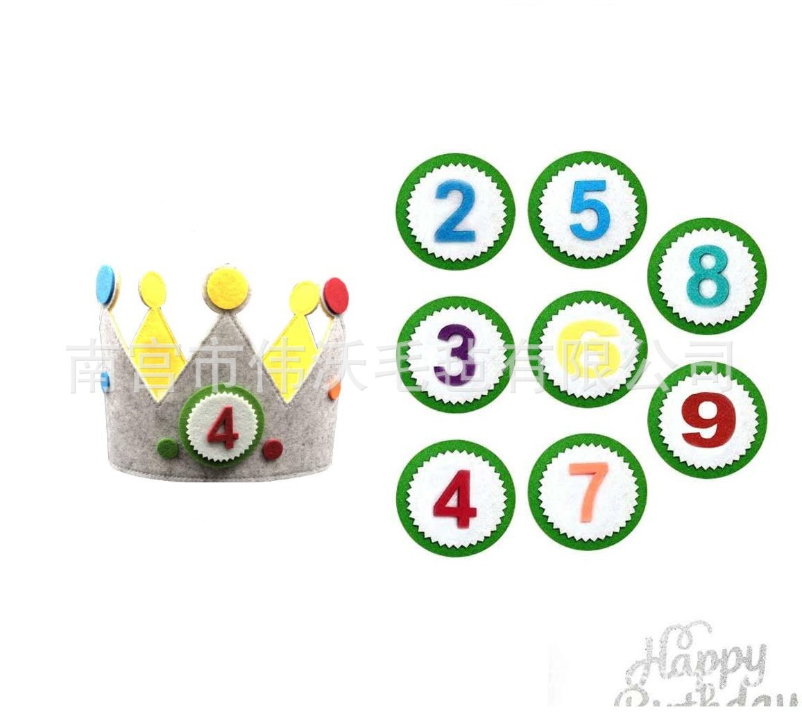 Factory Popular Crown Made of Hair Felt Decorative Children's Cartoon Birthday Hat Pattern Adjustable Style Can Be Customized Wholesale Factory Popular Crown Made of Hair Felt Decorative Children's Cartoon Birthday Hat Pattern Adjustable Style Can Be Customized Wholesale