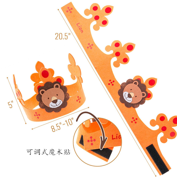 Factory Popular Crown Made of Hair Felt Decorative Children's Cartoon Birthday Hat Pattern Adjustable Style Can Be Customized Wholesale Factory Popular Crown Made of Hair Felt Decorative Children's Cartoon Birthday Hat Pattern Adjustable Style Can Be Customized Wholesale