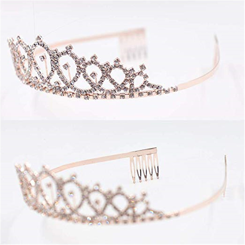 Hot Sale Birthday Party Shoulder Strap Set Birthday Girl Ceremony Band Crown Rose Gold Powder Cloth Shoulder Strap