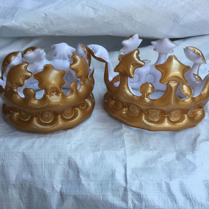 PVC inflatable toys Birthday gift Golden Crown children's Crown costume creative gift interactive toys PVC inflatable toys Birthday gift Golden Crown children's Crown costume creative gift interactive toys