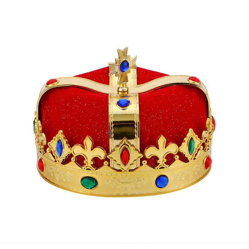Halloween King Crown hat plastic Queen Princess Prince Crown Festival Birthday party props Halloween King Crown hat plastic Queen Princess Prince Crown Festival Birthday party props