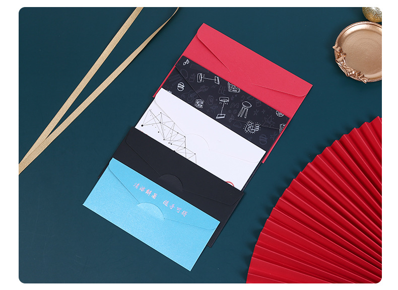 Customized Iridescent Paper Envelope Gilding Business Invitation VIP Member Black Invitations Customized Iridescent Paper Envelope Gilding Business Invitation VIP Member Black Invitations