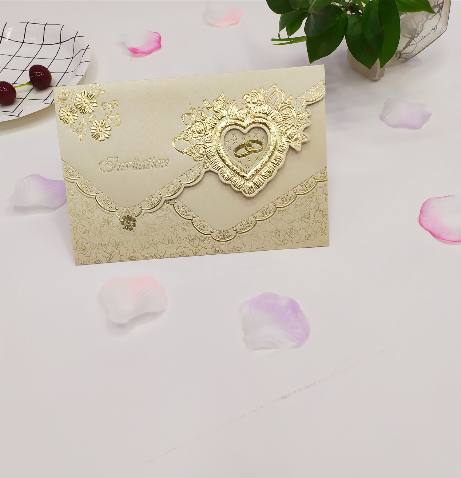 and Foreign High and Medium-Grade Laser Gilding Various Crafts High and Medium-Grade Invitation Cards Invitations