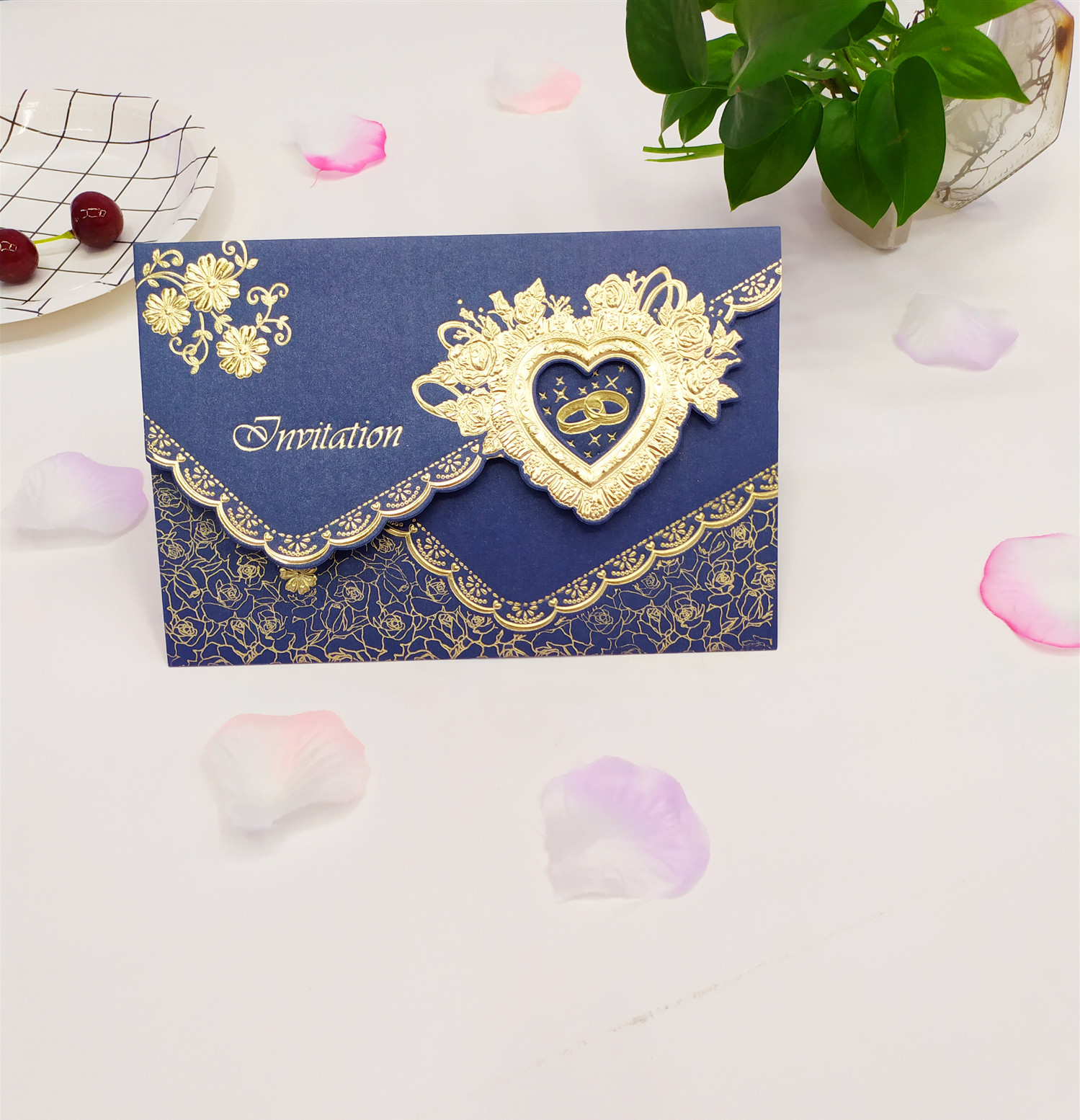 and Foreign High and Medium-Grade Laser Gilding Various Crafts High and Medium-Grade Invitation Cards Invitations