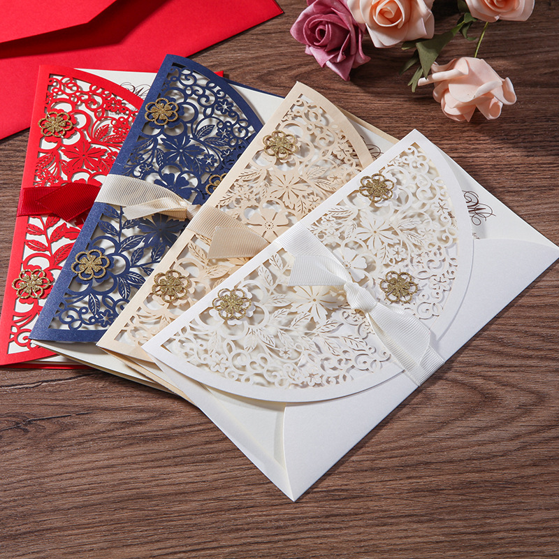 Yucai Wedding Wedding Invitations and Announcements Wedding Invitation European Golden Invitation Laser Invitations