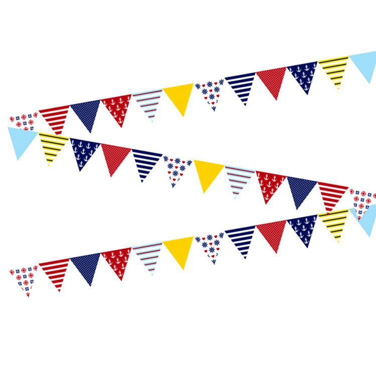Boat Anchor Triangle Bunting DIY Latte Art Hanging Decoration Party Decoration Bunting Party Supplies Triangle Flag
