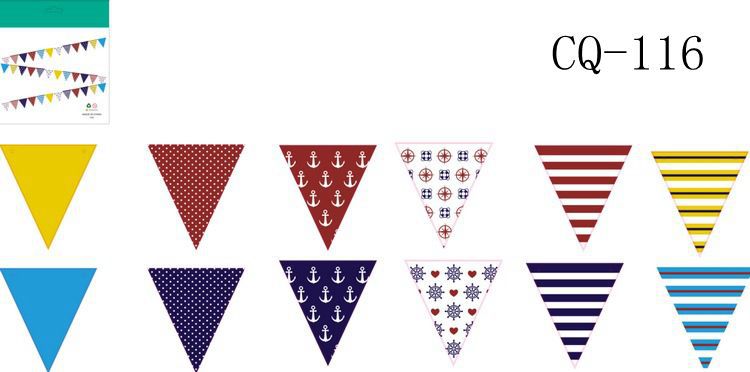 Boat Anchor Triangle Bunting DIY Latte Art Hanging Decoration Party Decoration Bunting Party Supplies Triangle Flag