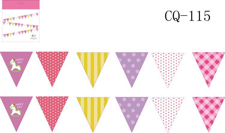 Wholesale New Navy Style Small Boat Anchor Triangle Bunting DIY Latte Art Hanging Triangle Flag