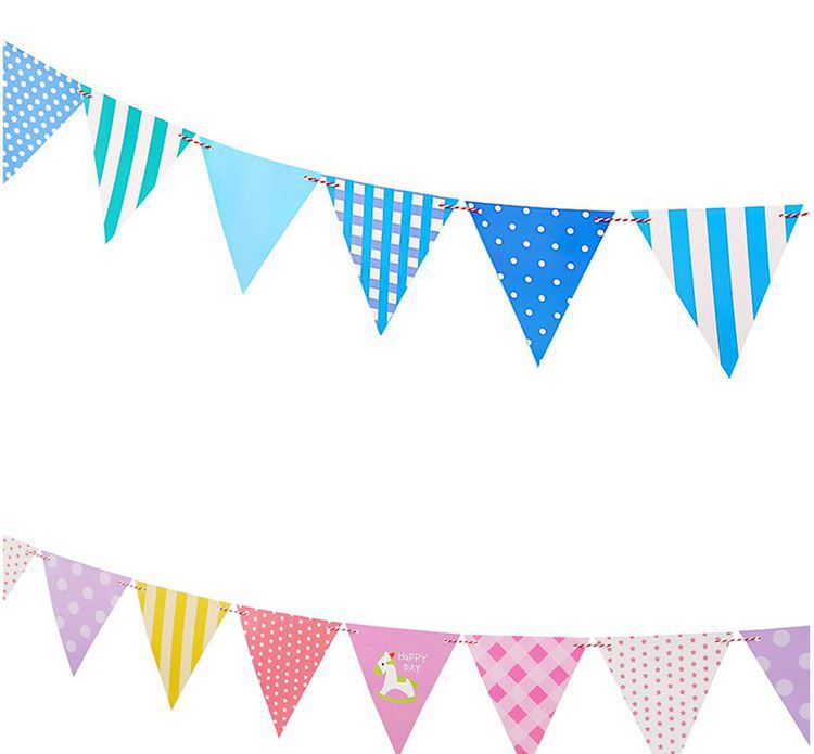 Wholesale New Navy Style Small Boat Anchor Triangle Bunting DIY Latte Art Hanging Triangle Flag