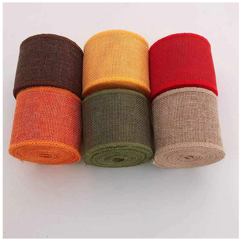Decoration Imitation Linen Roll DIY 6cm Wide Color Imitation Linen Roll 5M Christmas Decoration Braid Linen Volume Decoration Imitation Linen Roll DIY 6cm Wide Color Imitation Linen Roll 5M Christmas Decoration Braid Linen Volume