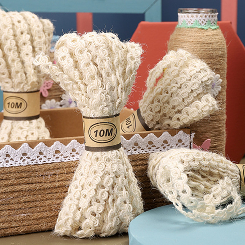 DIY Hand-Woven Hemp Decoration Material Burlap Roll Gift Box Packaging Linen Belt Bouquet Decoration Rope Linen Volume