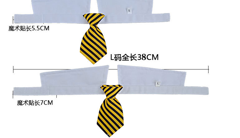 Pet Tie Bow Tie Dog Tie Striped  Collar Scarf Fake Collar Bib Bow