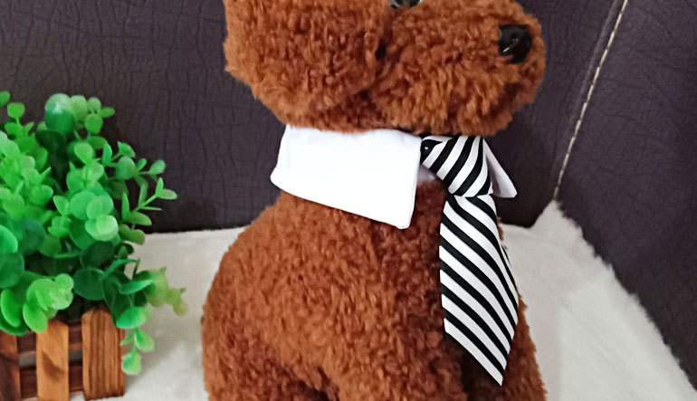 Pet Tie Bow Tie Dog Tie Striped  Collar Scarf Fake Collar Bib Bow