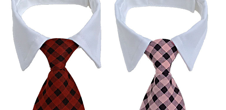 Pet Tie Bow Tie Dog Tie Striped  Collar Scarf Fake Collar Bib Bow