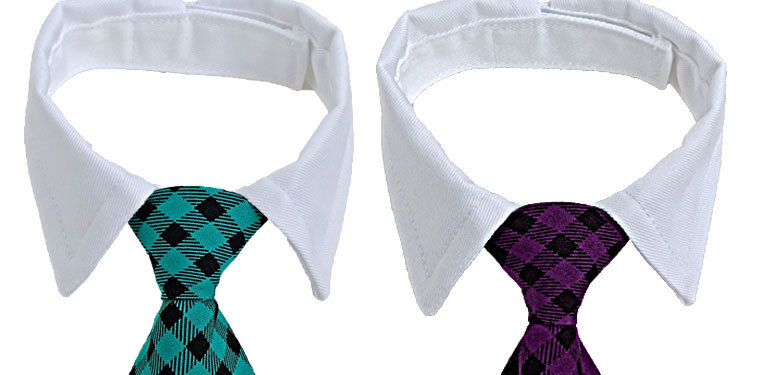 Pet Tie Bow Tie Dog Tie Striped  Collar Scarf Fake Collar Bib Bow