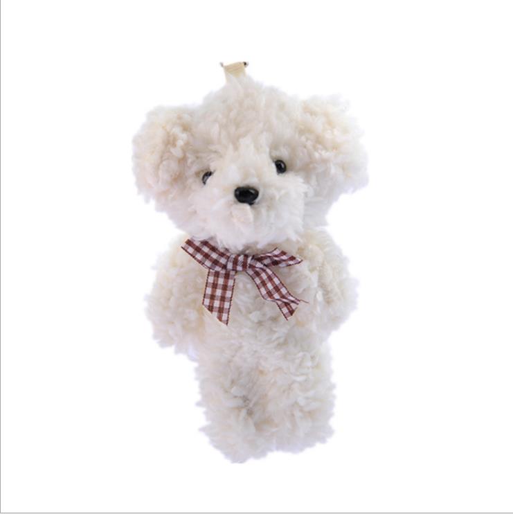Cross-Border Pearl Velvet Bow Tie Dog Plush Toy Keychain Pendant Kindergarten Toy Small Gift Activity Gift