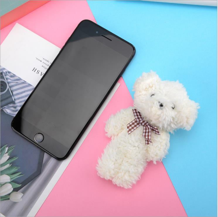 Cross-Border Pearl Velvet Bow Tie Dog Plush Toy Keychain Pendant Kindergarten Toy Small Gift Activity Gift