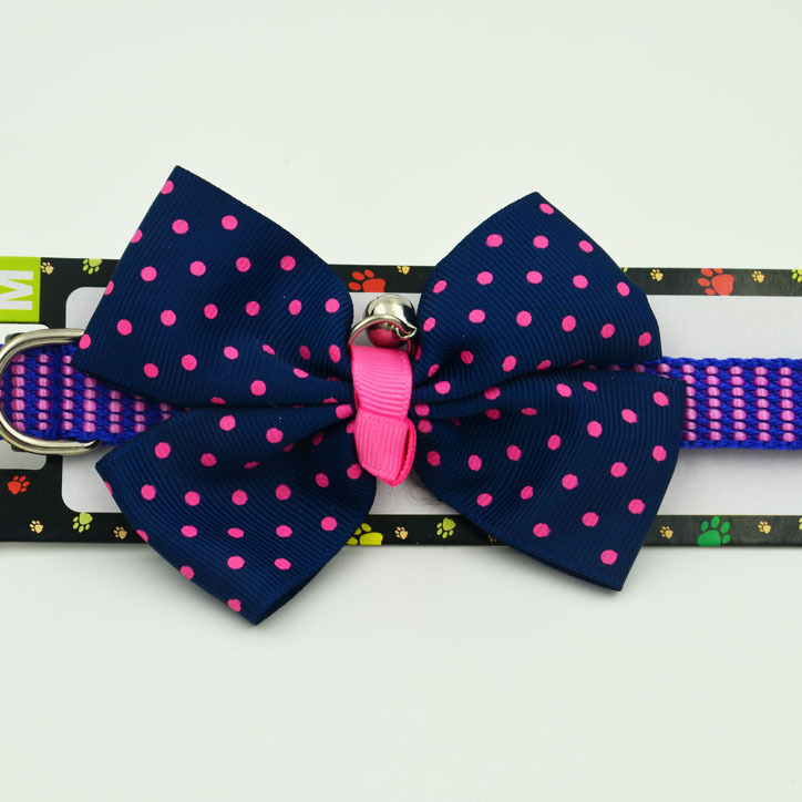 Pet Cute Bow Tie Collar Bow Dog Traction Bell Collar Pet Supplies Wholesale