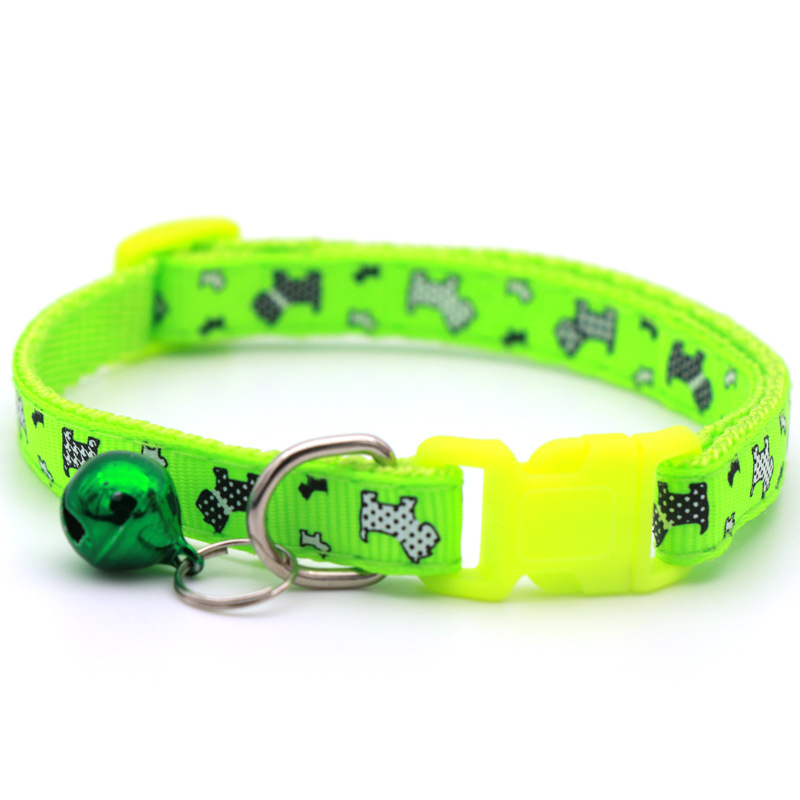 Pet Color Square Buckle Cross-Border Tie Printing Puppy Pet Collar Dogs and Cats Supplies Pet Cat Dog Collar