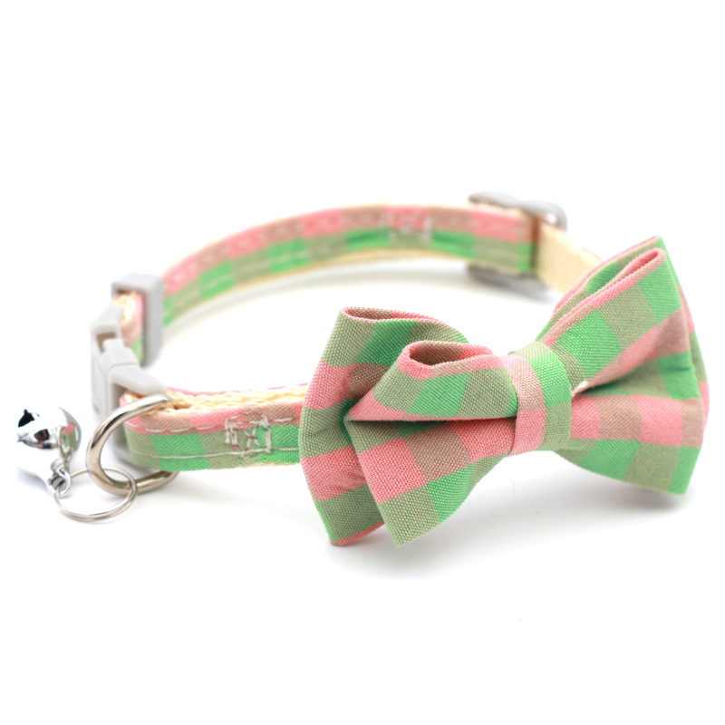 Pet Color Square Buckle Cross-Border Tie Printing Puppy Pet Collar Dogs and Cats Supplies Pet Cat Dog Collar