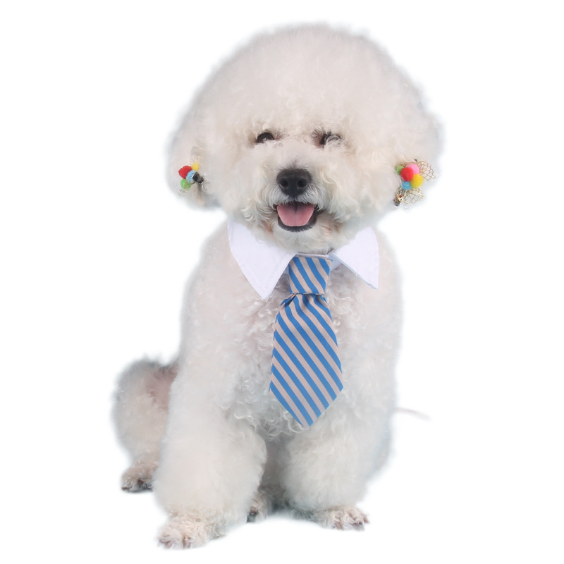 Jizai Pet Supplies Tie Wholesale Cute Pet Tie Striped Trendy Pet Four Seasons Cotton Dog Bow Tie