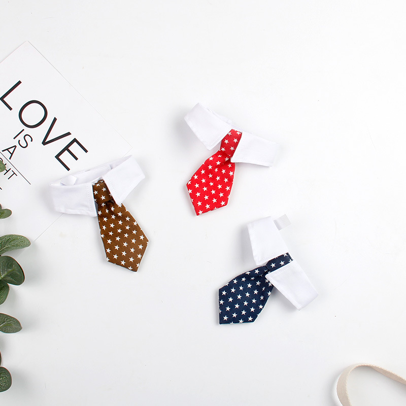 Jizai Pet Supplies Tie Wholesale Cute Pet Tie Striped Trendy Pet Four Seasons Cotton Dog Bow Tie