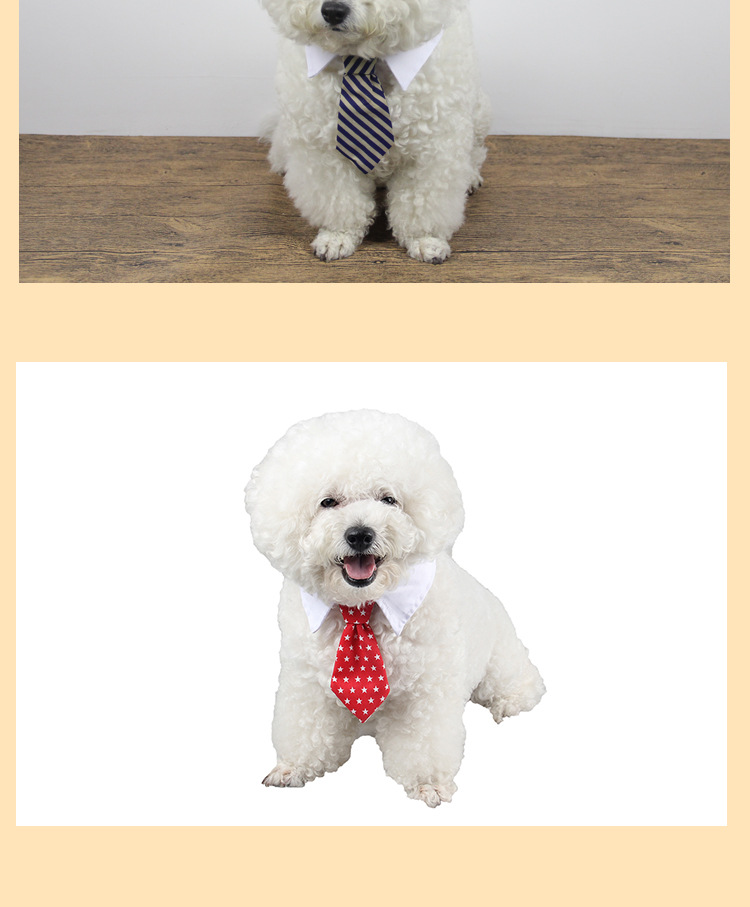 Jizai Pet Supplies Tie Wholesale Cute Pet Tie Striped Trendy Pet Four Seasons Cotton Dog Bow Tie