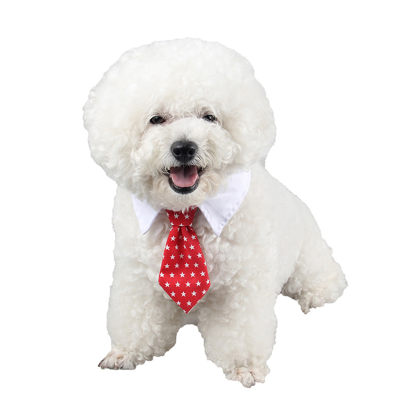Jizai Pet Supplies Tie Wholesale Cute Pet Tie Striped Trendy Pet Four Seasons Cotton Dog Bow Tie
