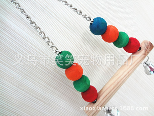 Factory direct sale bird toy swing parrot nibbling toy bird cage hanging bird supplies wholesale.