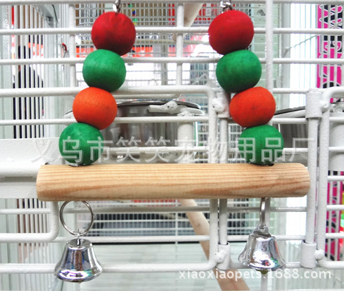 Factory direct sale bird toy swing parrot nibbling toy bird cage hanging bird supplies wholesale.