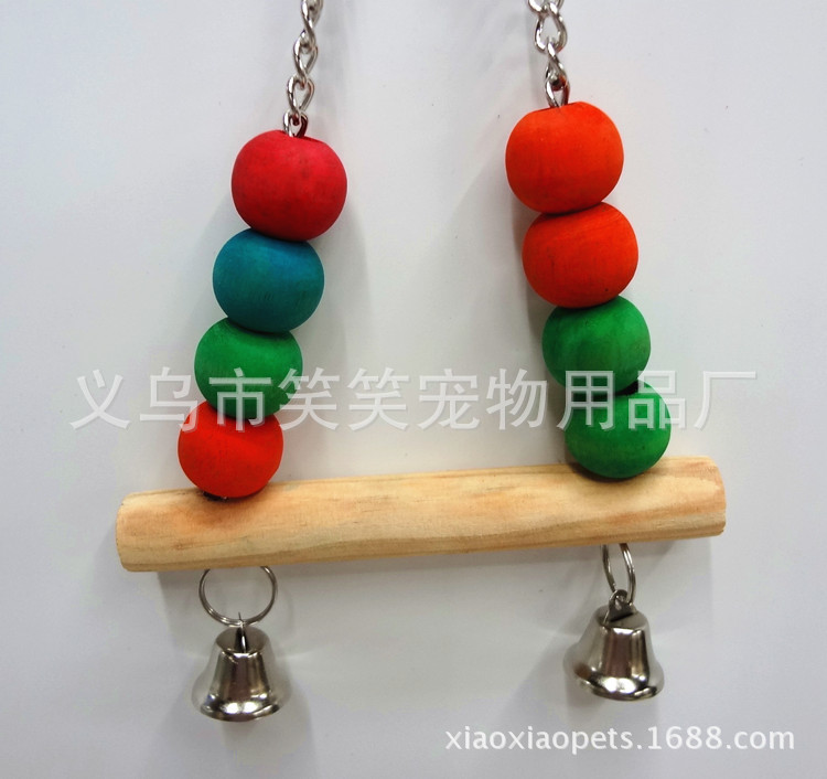 Factory direct sale bird toy swing parrot nibbling toy bird cage hanging bird supplies wholesale.