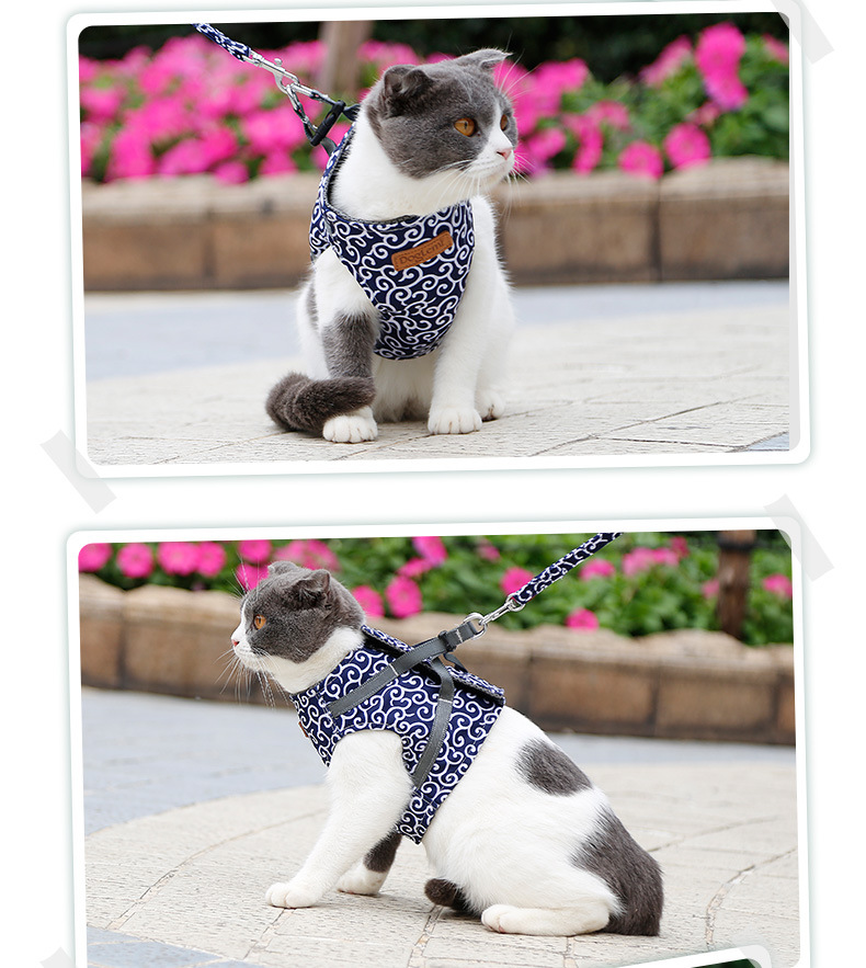 Cat Pulling Rope Chest Strap Cat Vest Clothes Japanese Style Anti Breaking Loose Tie Cat Dog Chain Cat Rope