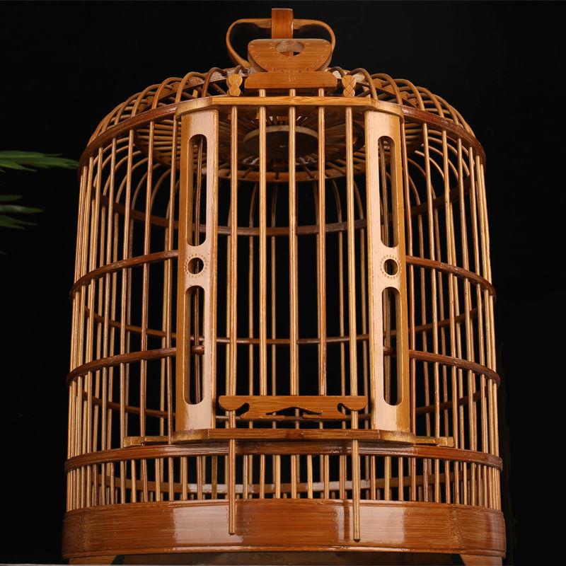 Bird Cage Parrot Thrush Big Brother Brother Qi Large out Bamboo Bird Cage Flower Stick Stand Minipet Supplies