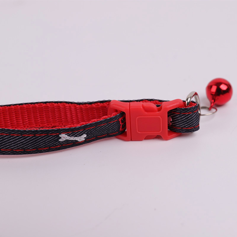 Cross-Border Denim Bone Bell Collar Dog Leash Dog Collar Walking Dog out Pet Supplies Cat Bell Collar Cross-Border Denim Bone Bell Collar Dog Leash Dog Collar Walking Dog out Pet Supplies Cat Bell Collar