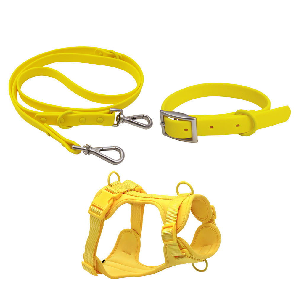 Amazon Hot Pet Hand Holding Rope Macaron Color Wildone Same Pet Collar Dog Leash Dog Chest and Back