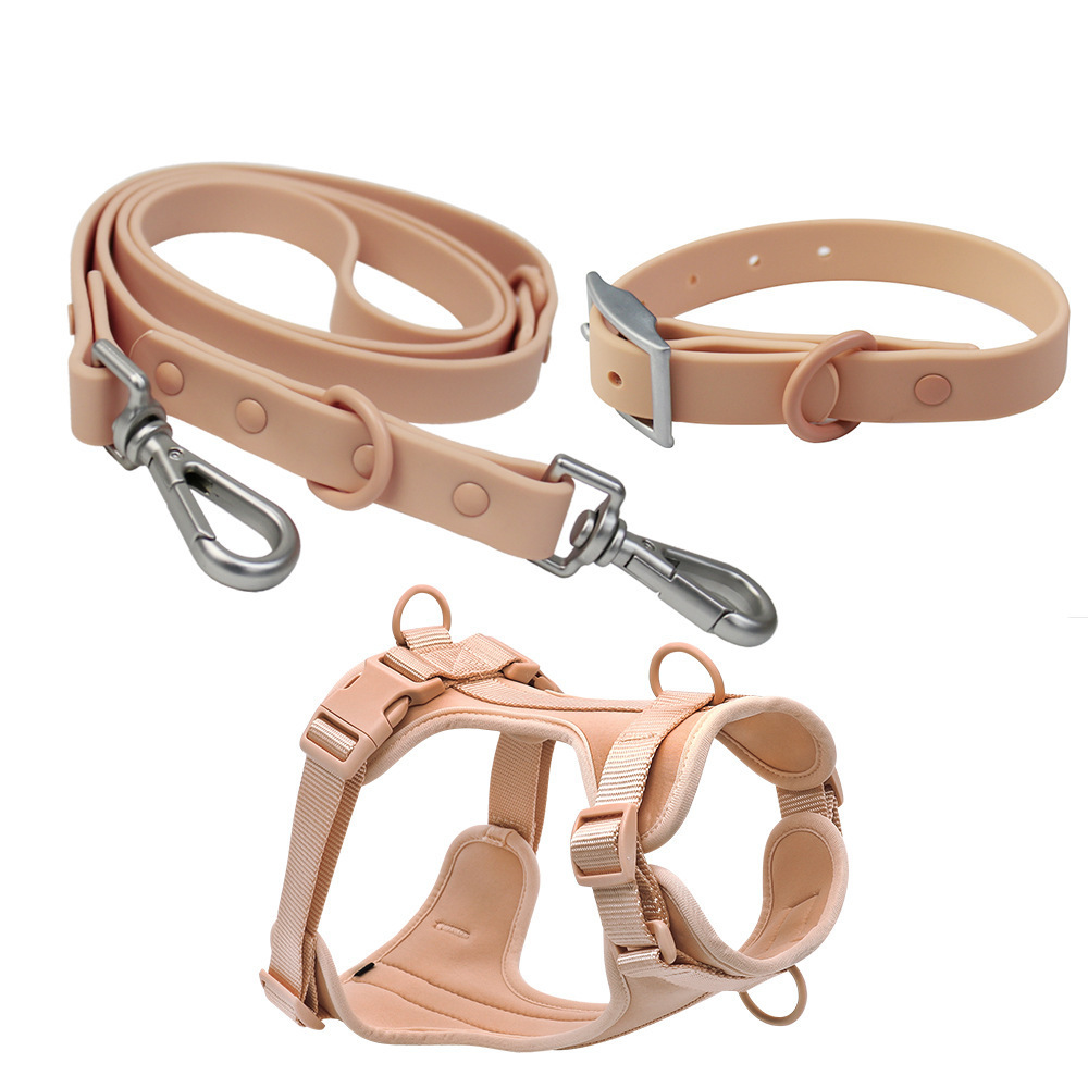 Amazon Hot Pet Hand Holding Rope Macaron Color Wildone Same Pet Collar Dog Leash Dog Chest and Back