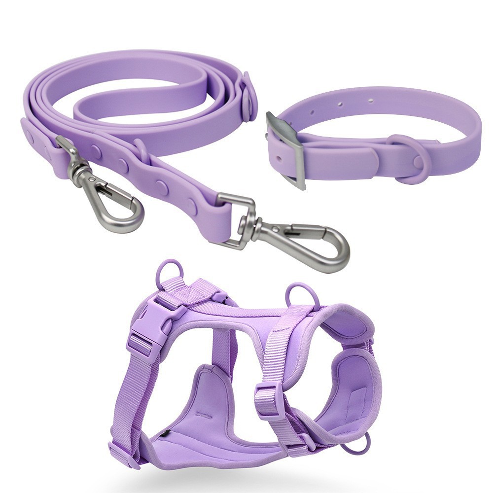 Amazon Hot Pet Hand Holding Rope Macaron Color Wildone Same Pet Collar Dog Leash Dog Chest and Back