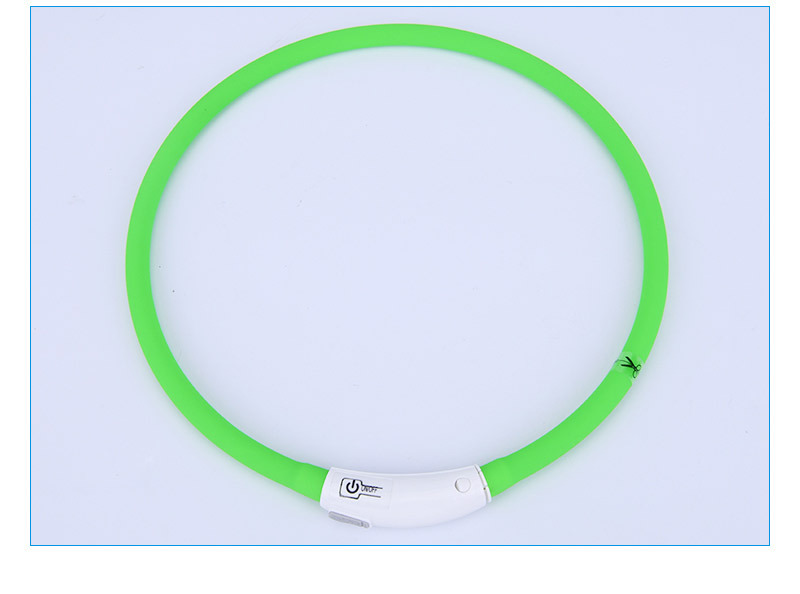 Pet Collar Luminous Collar Led Luminous Silicone Dog Traction Rope USB Rechargeable Pet Dog Leash in Stock Wholesale
