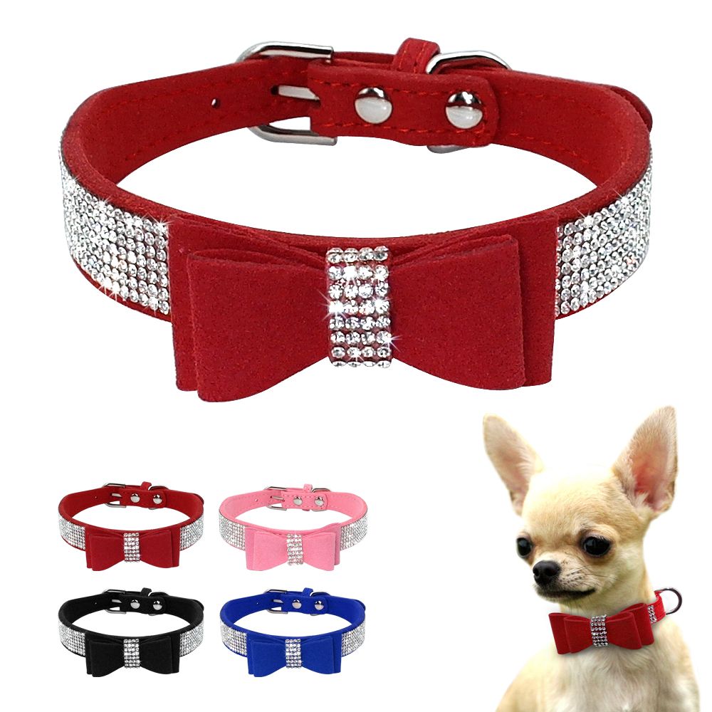 Manufacturers Popular Bow Hanging Bell Comfortable Pet Collar Double-Layer Bow Dog Collar Small and Medium-Sized Dogs Dog Leash Manufacturers Popular Bow Hanging Bell Comfortable Pet Collar Double-Layer Bow Dog Collar Small and Medium-Sized Dogs Dog Leash