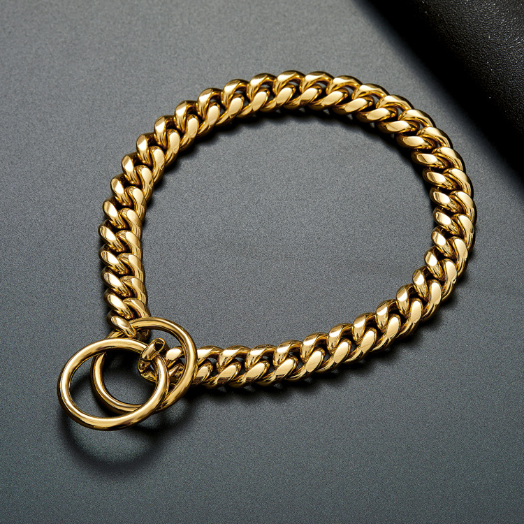 10mm Small and Medium Sized Pet Dog Leash Stainless Steel Titanium Steel Gold Cuban Link Chain Dog Collar Necklace Cat Chain One Piece Dropshipping 10mm Small and Medium Sized Pet Dog Leash Stainless Steel Titanium Steel Gold Cuban Link Chain Dog Collar Necklace Cat Chain One Piece Dropshipping