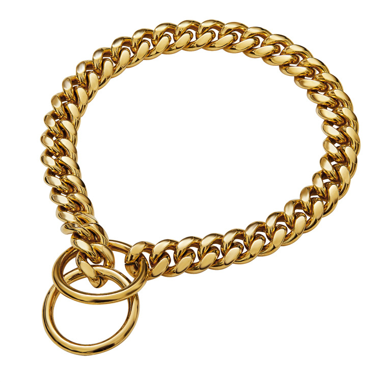 10mm Small and Medium Sized Pet Dog Leash Stainless Steel Titanium Steel Gold Cuban Link Chain Dog Collar Necklace Cat Chain One Piece Dropshipping 10mm Small and Medium Sized Pet Dog Leash Stainless Steel Titanium Steel Gold Cuban Link Chain Dog Collar Necklace Cat Chain One Piece Dropshipping