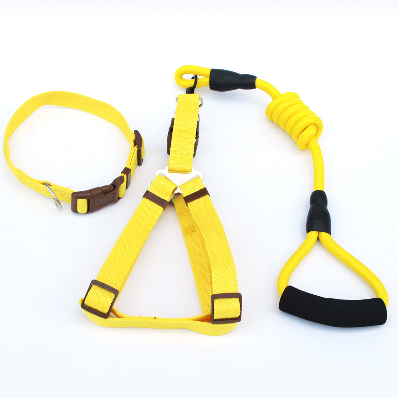 New Pet Hand Holding Rope Dog Traction Belt Cat Dog Rope Dog Chain round Rope Leash Set Collar Supplies