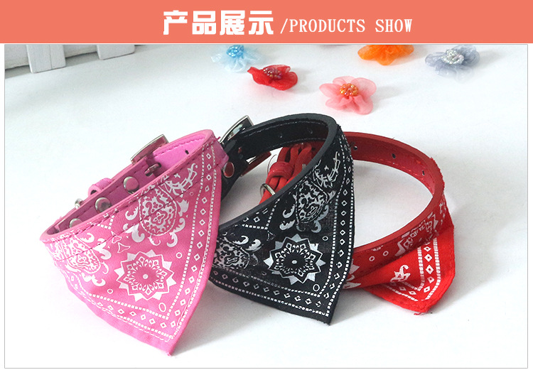 Pet Decorations Wholesale Pet Supplies Dog Collar Collar Cloth Triangular Binder Scarf Collar Small Dog Dog Leash