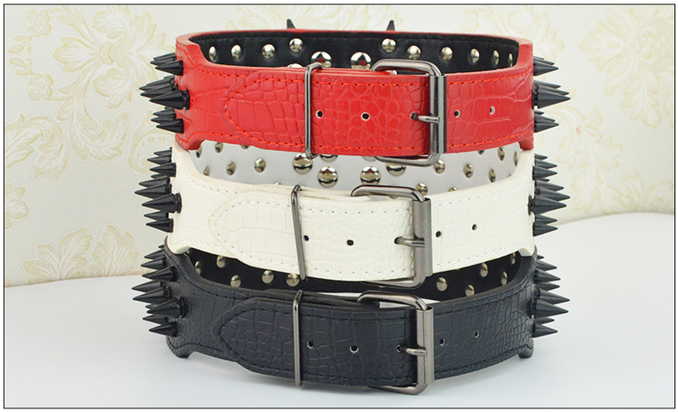 Hot Black Spike Dog Leash Barbed Dog Collar Large Rivet Anti-Bite Pet Collar Custom Dog Leash Hot Black Spike Dog Leash Barbed Dog Collar Large Rivet Anti-Bite Pet Collar Custom Dog Leash