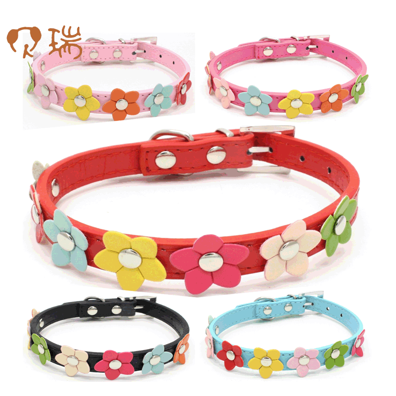 Berry Hot Sale Single Row Small Flower Pet Collar Colorful Flowers Dog Collar SUNFLOWERPUDog leash