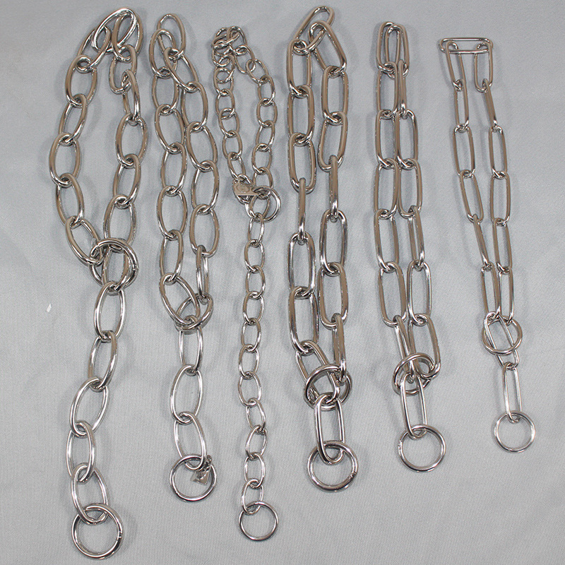 Stainless Steel Dog Training P Chain Collar Dog Leash Medium and Large Dog Pet Collar Length Customized Pet Collar Dog Cover